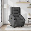 vidaXL Fauteuil inclinable de massage gris foncé tissu