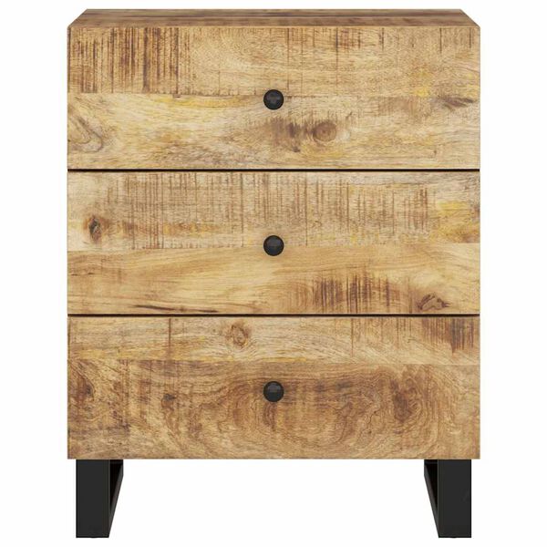 vidaXL Table de chevet 50x33x62 cm Bois de manguier et d'ingénierie