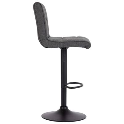 vidaXL Tabouret de bar Gris foncé Tissu