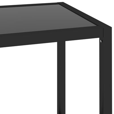 vidaXL Étagère transparent et noir 100x36x90 cm verre trempé