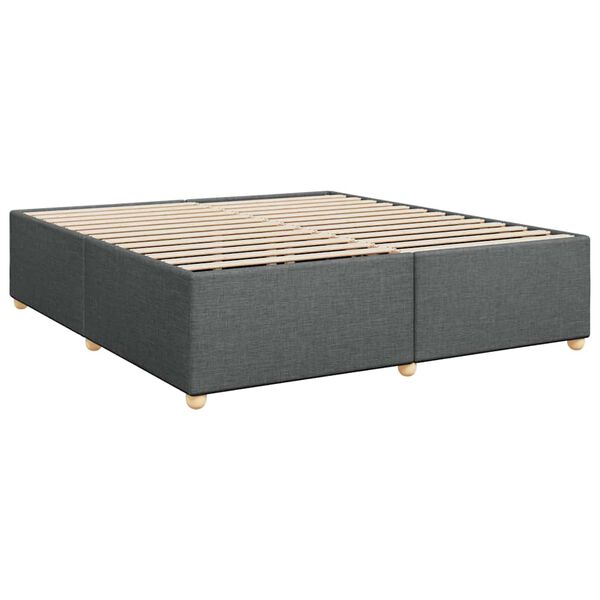 vidaXL Cadre de lit sans matelas gris foncé tissu