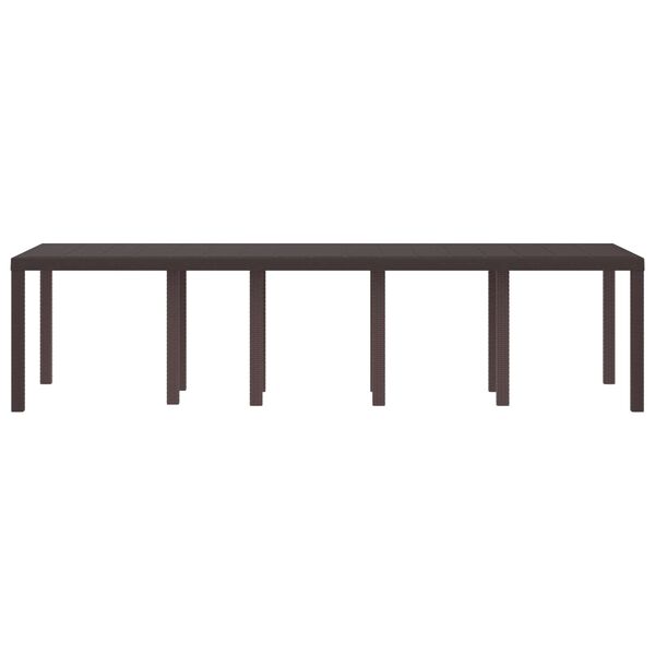 vidaXL Table de Jardin Marron 300 x 100 x 73 cm polyrotin