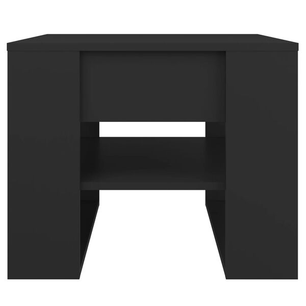 vidaXL Table basse noir 55,5x55x45 cm bois d'ing&eacute;nierie