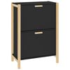 vidaXL Armoire &agrave; chaussures Noir 57,5x33x80 cm Bois d'ing&eacute;nierie