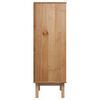 vidaXL Buffet haut OTTA marron et blanc 85x43x125 cm bois massif pin