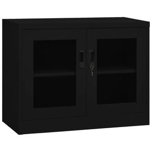 vidaXL Armoire de bureau Noir 90x40x70 cm Acier