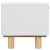 vidaXL Table basse Blanc 80x40x30 cm Bois d'ing&eacute;nierie et pin massif