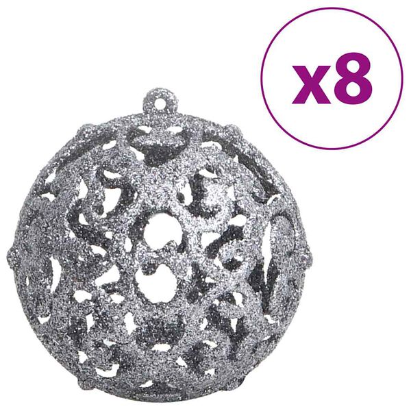 vidaXL Boules de No&euml;l 100 pcs bleu et argent&eacute; 3 / 4 / 6 cm