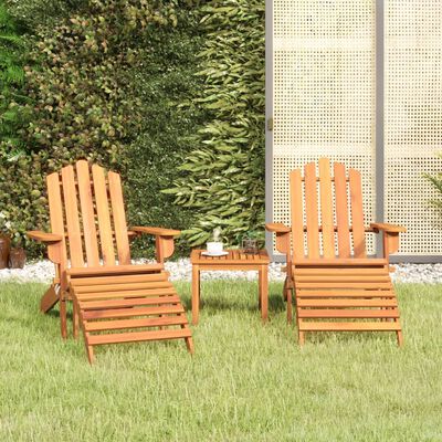 vidaXL Ensemble de salon de jardin Adirondack 3 pcs bois acacia solide