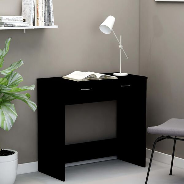 vidaXL Bureau Noir 80x40x75 cm Agglom&eacute;r&eacute;