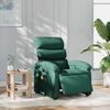 vidaXL Fauteuil inclinable de massage &eacute;lectrique vert fonc&eacute; tissu
