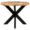 vidaXL Table &agrave; d&icirc;ner ovale 200x100x75 cm Bois de manguier brut