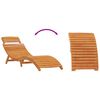 vidaXL Chaise longue Bois d'acacia solide Marron