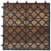 vidaXL Carreaux de terrasse 10pcs Délavage gris 30x30 cm Acacia solide