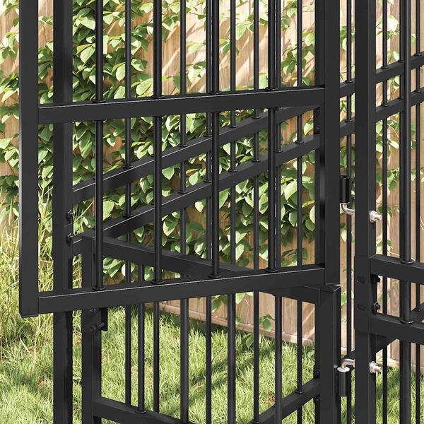 vidaXL Chenil d'ext&eacute;rieur pour chiens Acier 1,84 m&sup2;