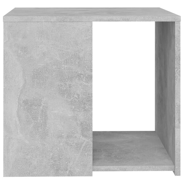vidaXL Table d'appoint gris b&eacute;ton 50x50x45 cm bois d'ing&eacute;nierie