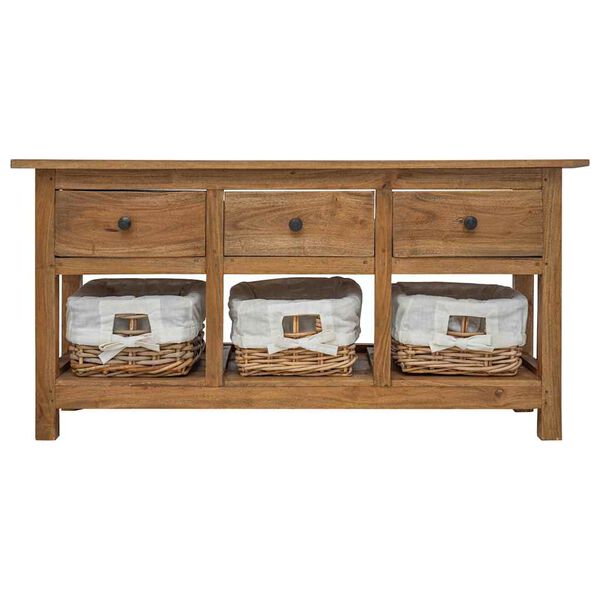 vidaXL Buffet bois d'acajou massif 100x30x50 cm