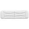 vidaXL Coussin de t&ecirc;te de lit Hvar blanc 183 cm similicuir