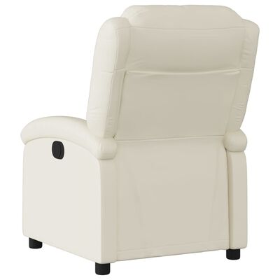 vidaXL Fauteuil inclinable Crème Similicuir