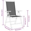 vidaXL Chaises de jardin pliables lot de 2 aluminium et textilène noir