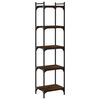 vidaXL Biblioth&egrave;que 5 niveaux ch&ecirc;ne marron 40x30x154cm bois ing&eacute;nierie