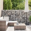 vidaXL Mur &agrave; gabion avec couvercles Acier galvanis&eacute; 600 x 50 x 150 cm