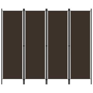 vidaXL Cloison de s&eacute;paration 4 panneaux Marron 200x180 cm
