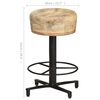 vidaXL Tabourets de bar lot de 2 52 cm bois de manguier massif