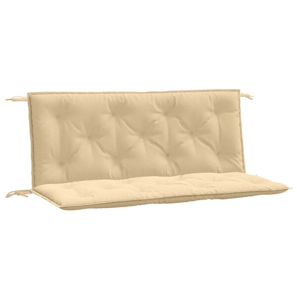 vidaXL Coussins de banc de jardin lot de 2 beige m&eacute;lang&eacute; tissu