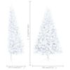 vidaXL Demi-arbre de Noël artificiel pré-éclairé et boules blanc 150cm
