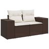 vidaXL Salon de jardin avec coussins 6 pcs marron r&eacute;sine tress&eacute;e
