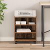 vidaXL Support d'imprimante avec stockage Bois ancien 41 x 32 x 48 cm