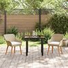 vidaXL Ensemble de salle à manger pour jardin 3 pcs Beige polyrotin