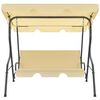 vidaXL Balancelle de jardin Blanc crème 170 x 110 x 153 cm