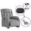 vidaXL Fauteuil inclinable de massage &eacute;lectrique gris clair tissu