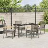 vidaXL Ensemble de salle &agrave; manger pour jardin 5 pcs Gris et Noir Rotin