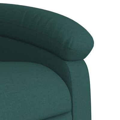 vidaXL Fauteuil inclinable vert foncé tissu