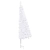 vidaXL Sapin de No&euml;l artificiel d'angle Blanc 150 cm PVC