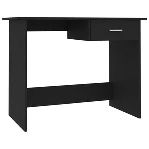 vidaXL Bureau Noir 100x50x76 cm Bois d’ingénierie