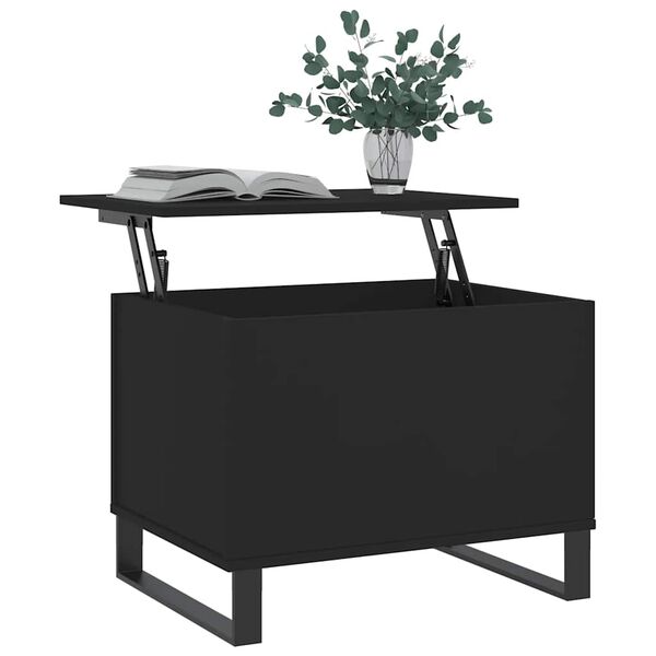 vidaXL Table basse Noir 60x44,5x45 cm Bois d'ing&eacute;nierie