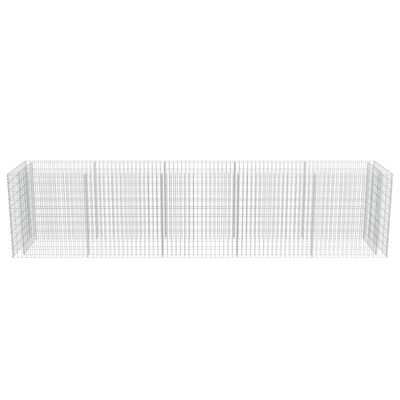 vidaXL Lit surélevé à gabion Acier galvanisé 450x90x100 cm