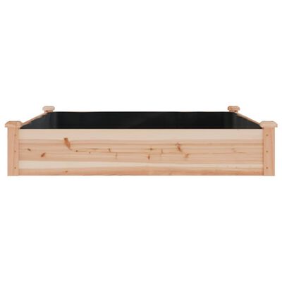 vidaXL Lit surélevé de jardin doublure 120x120x25 cm bois massif sapin