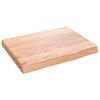 vidaXL Comptoir de salle de bain marron 40x30x(2-4) cm bois traité