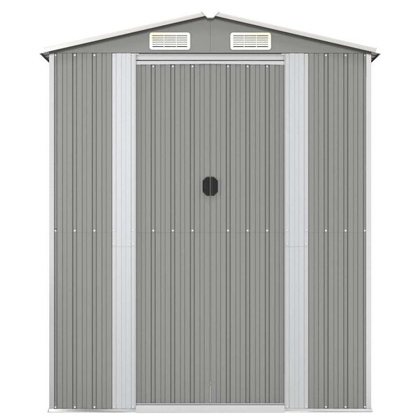 vidaXL Abri de jardin Gris clair 192x108x223 cm Acier galvanisé
