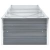 vidaXL Lit sur&eacute;lev&eacute; de jardin Acier galvanis&eacute; 320x80x45 cm Gris