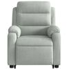 vidaXL Fauteuil inclinable de massage électrique gris clair velours