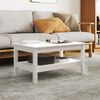vidaXL Table basse Blanc 80x50x40 cm Bois massif de pin