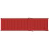 vidaXL Chaises longues lot de 2 avec coussin rouge Bois de teck solide