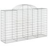 vidaXL Panier de gabions arqu&eacute; 200x50x120/140 cm Fer galvanis&eacute;