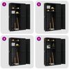 vidaXL Armoire de rangement d'extérieur noir 97x37x165 cm PP